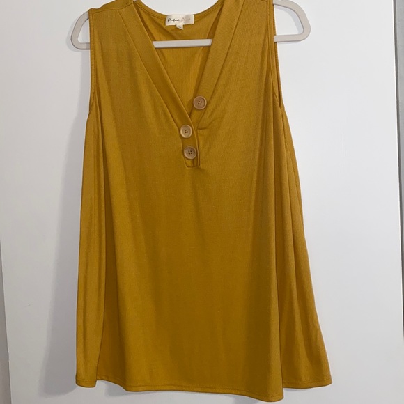 Flowy Mustard yellow Tank top - Picture 1 of 5